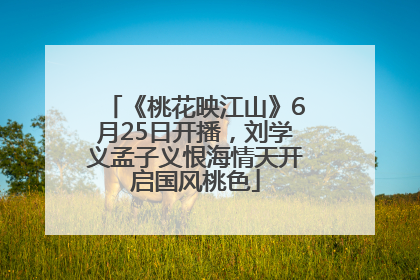 《桃花映江山》6月25日开播，刘学义孟子义恨海情天开启国风桃色