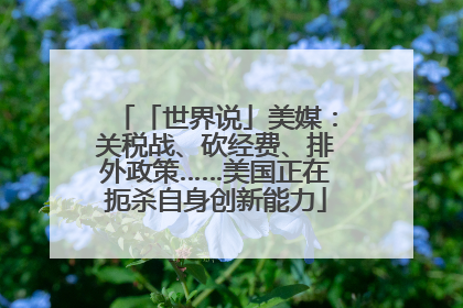 「世界说」美媒：关税战、砍经费、排外政策……美国正在扼杀自身创新能力