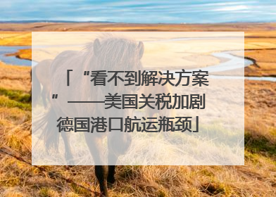 “看不到解决方案”——美国关税加剧德国港口航运瓶颈