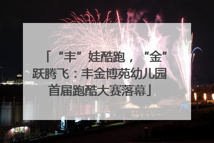 “丰”娃酷跑，“金”跃腾飞：丰金博苑幼儿园首届跑酷大赛落幕