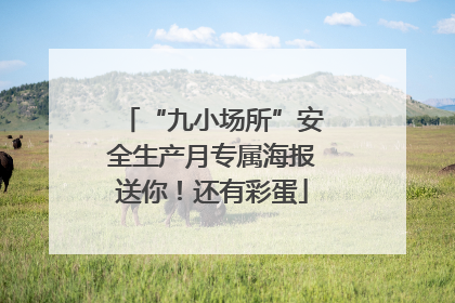 “九小场所”安全生产月专属海报送你！还有彩蛋
