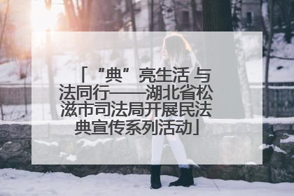 “典”亮生活 与法同行——湖北省松滋市司法局开展民法典宣传系列活动