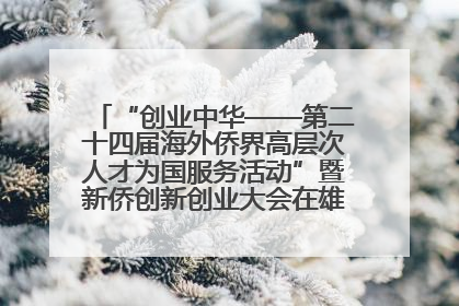 “创业中华——第二十四届海外侨界高层次人才为国服务活动”暨新侨创新创业大会在雄安新区开幕