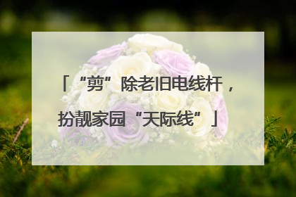 “剪”除老旧电线杆，扮靓家园“天际线”
