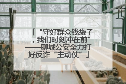 “守好群众钱袋子，我们时刻冲在前”——聊城公安全力打好反诈“主动仗”