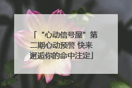 “心动信号屋”第二期心动预警 快来邂逅你的命中注定