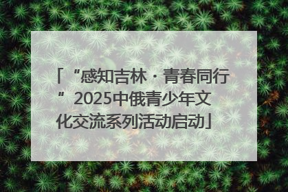 “感知吉林・青春同行”2025中俄青少年文化交流系列活动启动