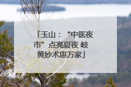 玉山：“中医夜市”点亮夏夜 岐黄妙术惠万家