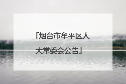 烟台市牟平区人大常委会公告