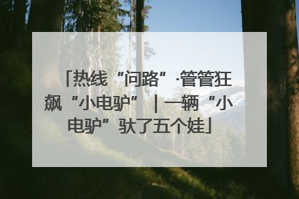 热线“问路”·管管狂飙“小电驴”｜一辆“小电驴”驮了五个娃