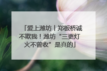爱上潍坊丨郑板桥诚不欺我！潍坊“三更灯火不曾收”是真的