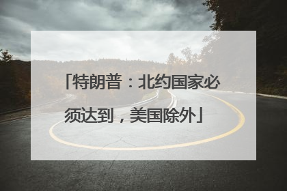 特朗普：北约国家必须达到，美国除外