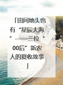 田间地头也有“星辰大海”——三位“00后”新农人的夏收故事