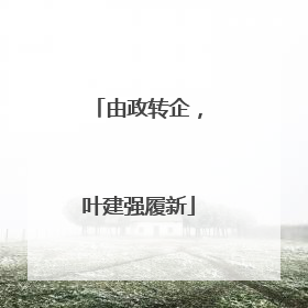 由政转企，叶建强履新