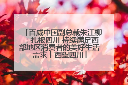 百威中国副总裁朱江柳：扎根四川 持续满足西部地区消费者的美好生活需求丨西望四川