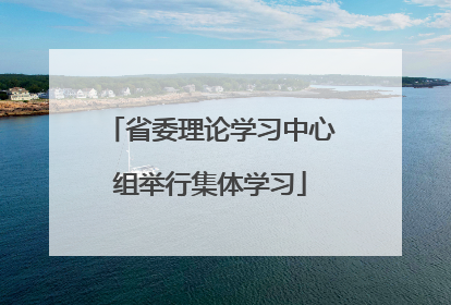 省委理论学习中心组举行集体学习