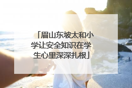 眉山东坡太和小学让安全知识在学生心里深深扎根