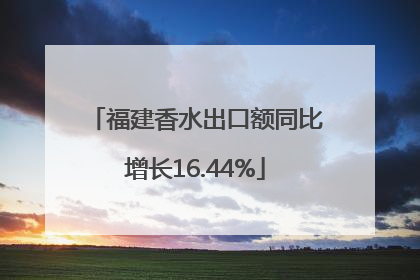 福建香水出口额同比增长16.44%