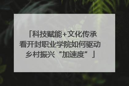 科技赋能+文化传承 看开封职业学院如何驱动乡村振兴“加速度”