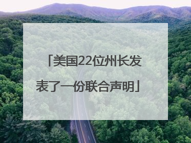 美国22位州长发表了一份联合声明