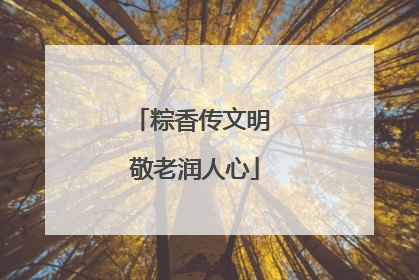 粽香传文明 敬老润人心