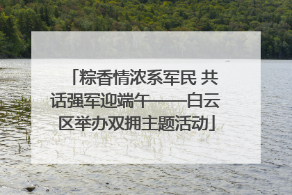 粽香情浓系军民 共话强军迎端午——白云区举办双拥主题活动