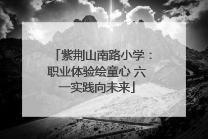紫荆山南路小学：职业体验绘童心 六一实践向未来