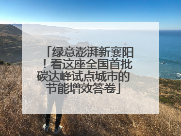 绿意澎湃新襄阳！看这座全国首批碳达峰试点城市的节能增效答卷