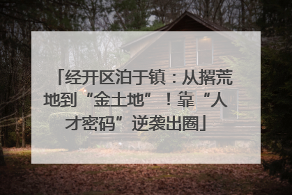 经开区泊于镇：从撂荒地到“金土地”！靠“人才密码”逆袭出圈