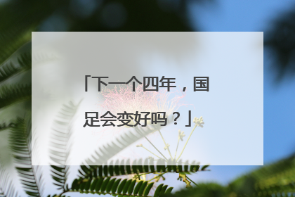 下一个四年，国足会变好吗？