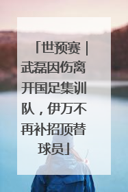 世预赛｜武磊因伤离开国足集训队，伊万不再补招顶替球员