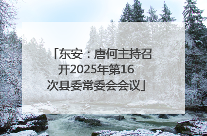 东安：唐何主持召开2025年第16次县委常委会会议