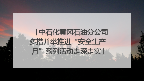 中石化黄冈石油分公司多措并举推进“安全生产月”系列活动走深走实