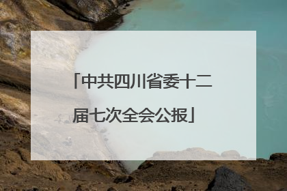 中共四川省委十二届七次全会公报