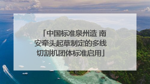 中国标准泉州造 南安牵头起草制定的多线切割机团体标准启用