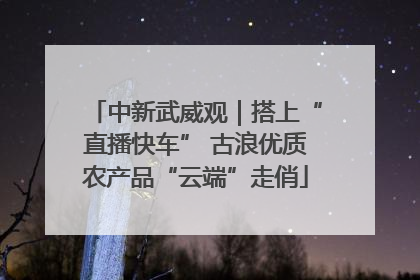 中新武威观｜搭上“直播快车” 古浪优质农产品“云端”走俏