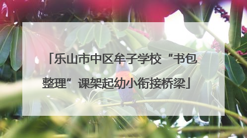 乐山市中区牟子学校“书包整理”课架起幼小衔接桥梁
