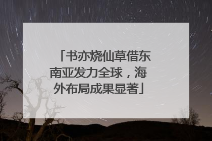 书亦烧仙草借东南亚发力全球，海外布局成果显著