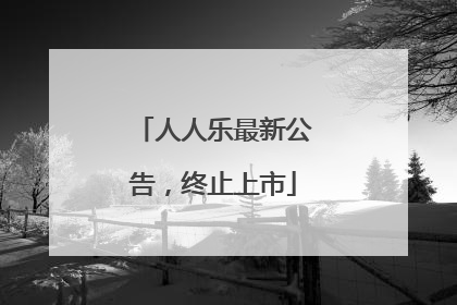 人人乐最新公告，终止上市