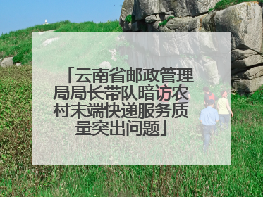 云南省邮政管理局局长带队暗访农村末端快递服务质量突出问题