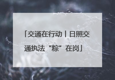 交通在行动丨日照交通执法“粽”在岗