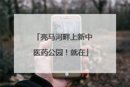 亮马河畔上新中医药公园！就在
