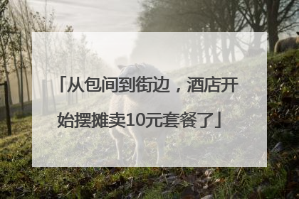 从包间到街边，酒店开始摆摊卖10元套餐了