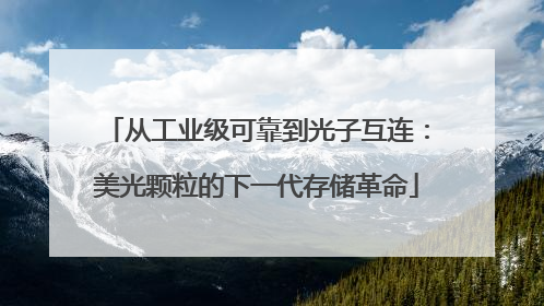 从工业级可靠到光子互连：美光颗粒的下一代存储革命