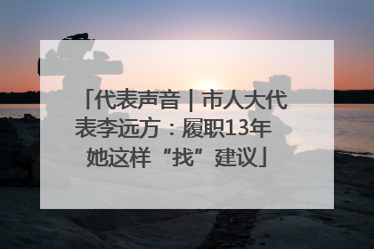 代表声音｜市人大代表李远方：履职13年 她这样“找”建议