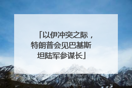以伊冲突之际，特朗普会见巴基斯坦陆军参谋长