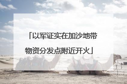 以军证实在加沙地带物资分发点附近开火