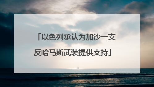 以色列承认为加沙一支反哈马斯武装提供支持