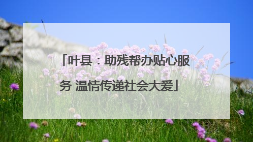 叶县：助残帮办贴心服务 温情传递社会大爱