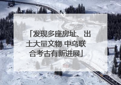 发现多座房址、出土大量文物 中乌联合考古有新进展